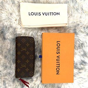 Authentic Louis Vuitton Clemence Wallet - Fuchsia
